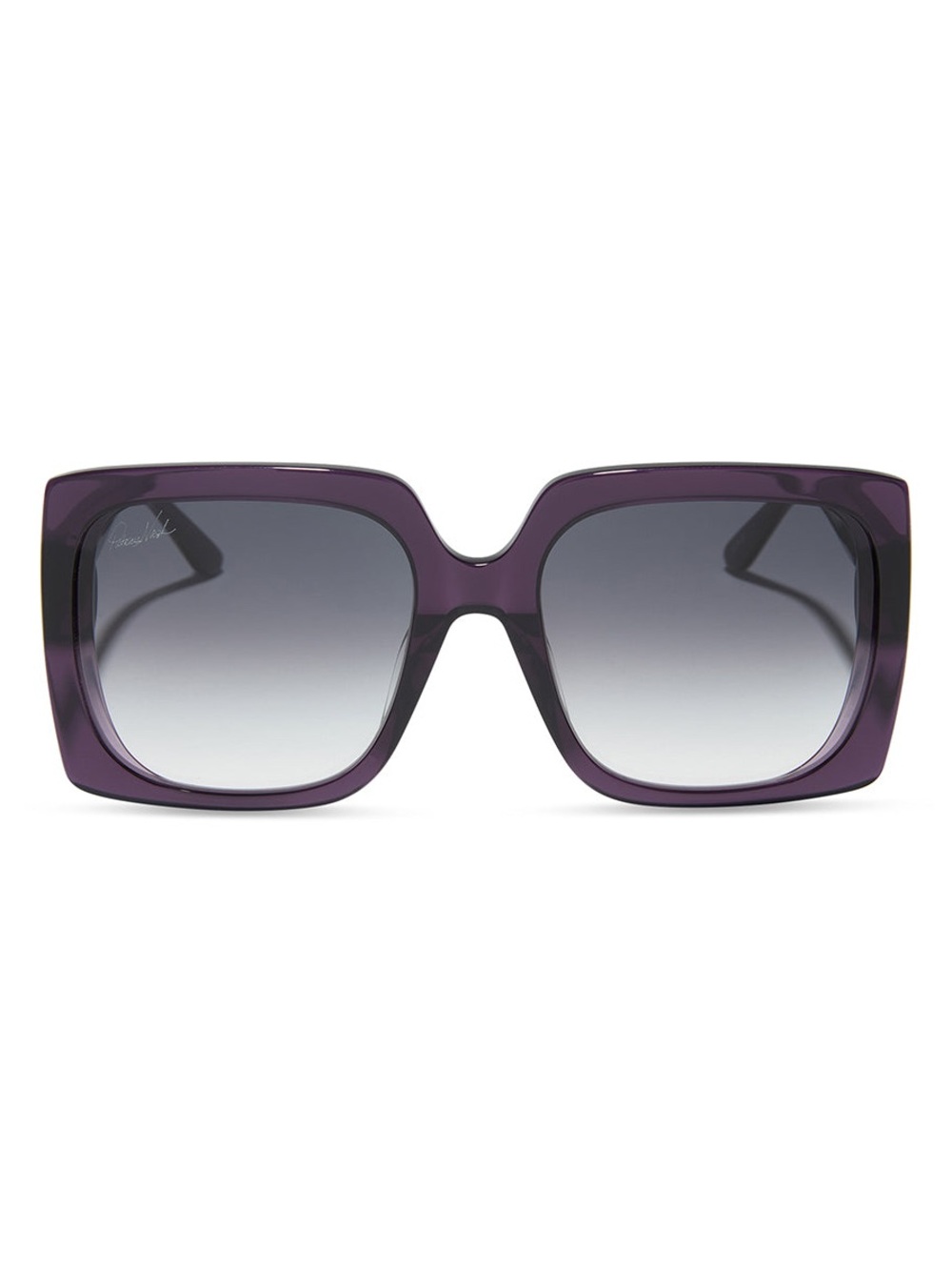 Patricia Nash Jackie Deep Purple (Acai) Oversized Square Sunglasses NIB